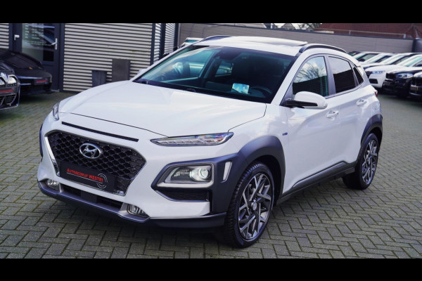 Hyundai Kona 1.6 GDI HEV Premium | Schuif/kanteldak | Stoelverwarming voor + achter | Stoelverkoeling | HuD | Leder | Trekhaak |