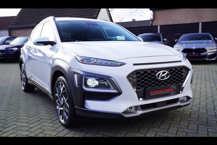 Hyundai Kona 1.6 GDI HEV Premium | Schuif/kanteldak | Stoelverwarming voor + achter | Stoelverkoeling | HuD | Leder | Trekhaak |