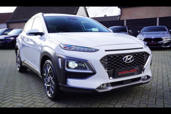 Hyundai Kona 1.6 GDI HEV Premium | Schuif/kanteldak | Stoelverwarming voor + achter | Stoelverkoeling | HuD | Leder | Trekhaak |