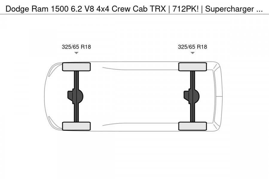 Dodge Ram 1500 6.2 V8 4x4 Crew Cab TRX | 712PK! | Supercharger | LaunchControl | PANO | Nieuwstaat | KANON | incl. Gasinstallatie