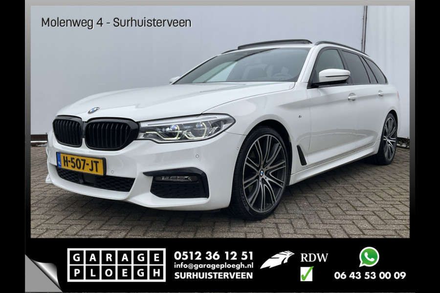 BMW 5 Serie Touring 520i M-Sport High Executive HUD Dak Leer Trekhaak Edition M-pakket