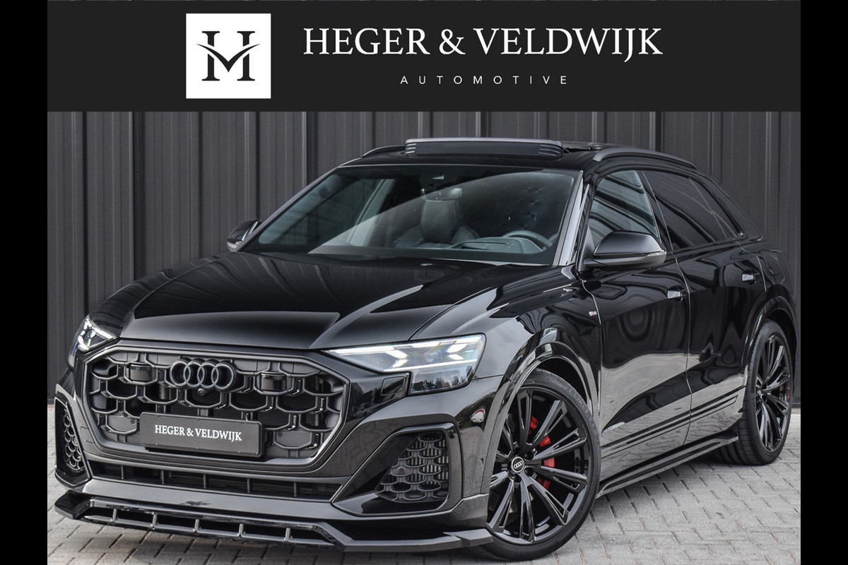 Audi Q8 60 TFSI e Competition | PANORAMADAK | 4 WIEL BESTURING | 4 JR FABRIEKSGARANTIE | MASSAGESTEOLEN | STOEL- VERWARMING EN VENTILATI