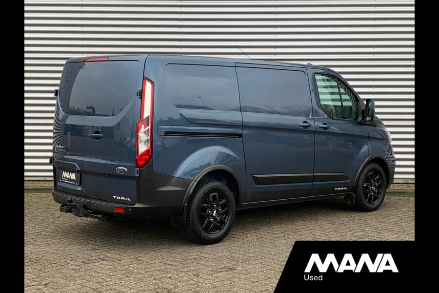 Ford Transit Custom 300 2.0 TDCI L1H1 Trail LED Airco Cruise Navi LMV Leder Camera Trekhaak Dodehoek-Detectie Sensoren LaneAssist Verwarmde-Stoel/Ru