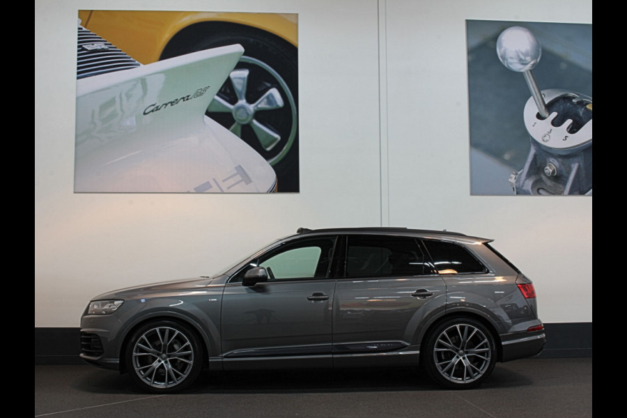 Audi Q7 3.0 TDI 272PK Quattro S-Line | Panorama | ACC | Luchtvering | BOSE | Keyless-Entry | Head-Up | Nachtzicht | 22'' | Dealer Onderhouden | Sfeerverlichting | 4-Zone Clima | Virtual-Cockpit | Standkachel | Autom. Parkeren | Dodehoek | Lane Assist | A-Camera | DAB | Draadloos Laden |