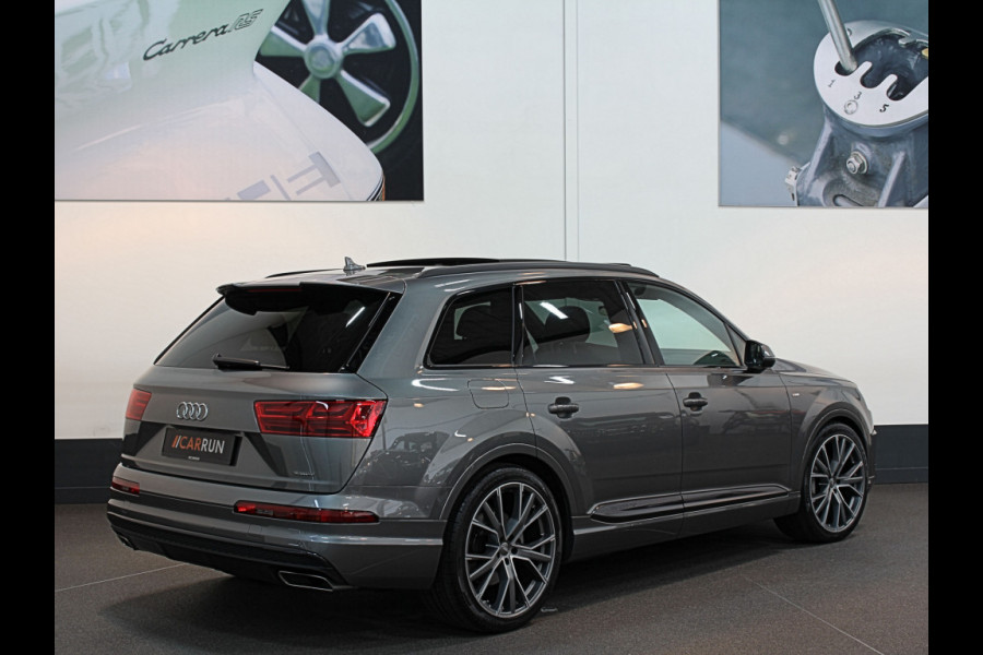 Audi Q7 3.0 TDI 272PK Quattro S-Line | Panorama | ACC | Luchtvering | BOSE | Keyless-Entry | Head-Up | Nachtzicht | 22'' | Dealer Onderhouden | Sfeerverlichting | 4-Zone Clima | Virtual-Cockpit | Standkachel | Autom. Parkeren | Dodehoek | Lane Assist | A-Camera | DAB | Draadloos Laden |