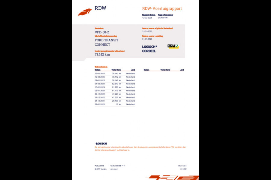 Ford Transit Connect 1.5 EcoBlue L2 Trend NAVI CRUISE AIRCO 3 Zits