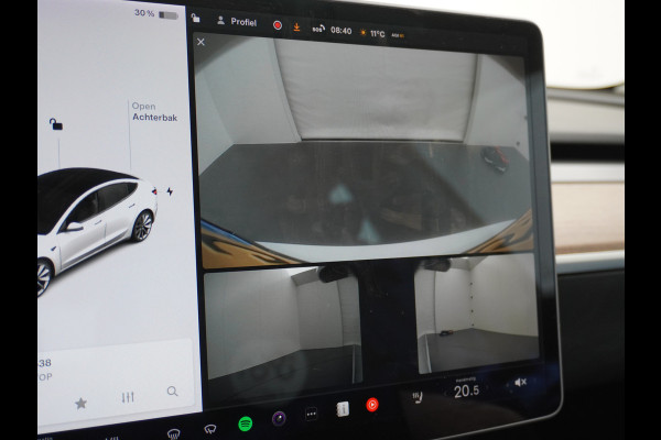 Tesla Model 3 SR+60kWh 326PK AutoPilot FSD-v.b Leer PanoDak Adaptive cruise Premium-Luidsprekers Telefoon-Sleutel 18" Camera's Elektr.-Stuur+S Ecc Navigatiesysteem full map LED-a+v Comfortstoel(en) ACC Dual-ECC DAB Voorverwarmen interieur via App Keyless via Telefoonsleutel One-Pedal-Drive Orig. nlse auto