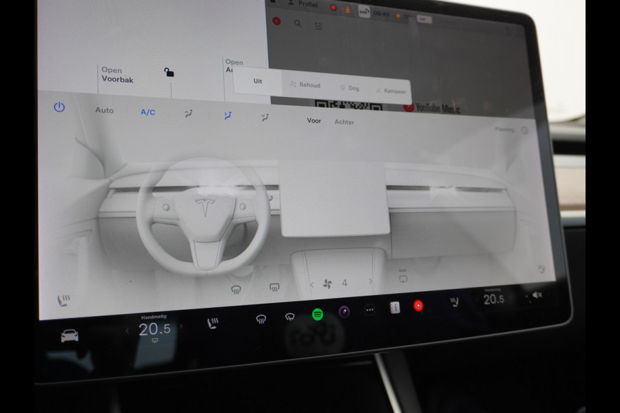 Tesla Model 3 SR+60kWh 326PK AutoPilot FSD-v.b Leer PanoDak Adaptive cruise Premium-Luidsprekers Telefoon-Sleutel 18" Camera's Elektr.-Stuur+S Ecc Navigatiesysteem full map LED-a+v Comfortstoel(en) ACC Dual-ECC DAB Voorverwarmen interieur via App Keyless via Telefoonsleutel One-Pedal-Drive Orig. nlse auto