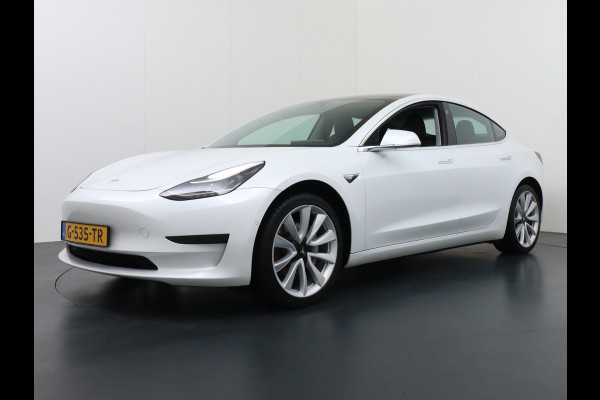 Tesla Model 3 SR+60kWh 326PK AutoPilot FSD-v.b Leer PanoDak Adaptive cruise Premium-Luidsprekers Telefoon-Sleutel 18" Camera's Elektr.-Stuur+S Ecc Navigatiesysteem full map LED-a+v Comfortstoel(en) ACC Dual-ECC DAB Voorverwarmen interieur via App Keyless via Telefoonsleutel One-Pedal-Drive Orig. nlse auto