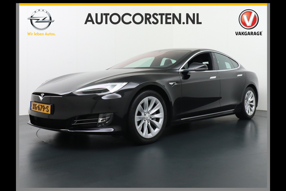 Tesla Model S 75D 476pk AWD Luchtvering Performance Enhanced AutoPilot Navi Panorama-Dak Camera Adaptive-Led Premium Conncetivity Elektr.-1/2- 19"LM 4WD Schuifkanteldak Wi-Fi.Vb. App AEB ASR Rijstrookhulp Bordherkenning ACC ESP DodehoekDetector  Mistlampen Verwarmde-Sproeiers Performance Pakket (panoramadak autopilot) 92.000 nieuw