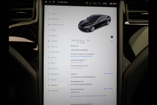 Tesla Model S 75D 476pk AWD Luchtvering Performance Enhanced AutoPilot Navi Panorama-Dak Camera Adaptive-Led Premium Conncetivity Elektr.-1/2- 19"LM 4WD Schuifkanteldak Wi-Fi.Vb. App AEB ASR Rijstrookhulp Bordherkenning ACC ESP DodehoekDetector  Mistlampen Verwarmde-Sproeiers Performance Pakket (panoramadak autopilot) 92.000 nieuw