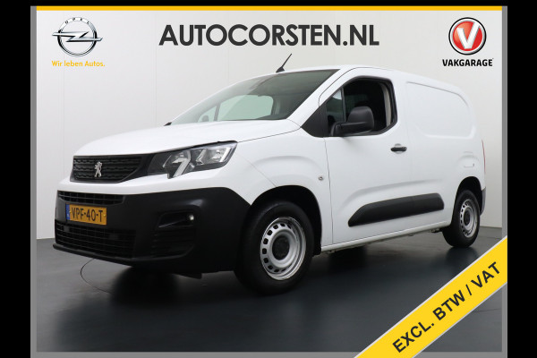 Peugeot Partner HDI 102pk Apple Carplay Android Navi Airco Cruise Control Pdc DAB Bluetooth Carkit 1.5 BlueHDI Premium Schuifdeur Achterdeuren met ruit Connected Electr.ramen en Spiegels CV-Afstandbediend 1500kg trekvermogen!