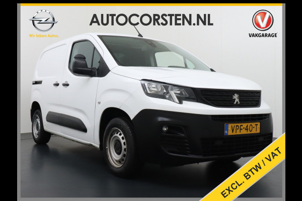 Peugeot Partner HDI 102pk Apple Carplay Android Navi Airco Cruise Control Pdc DAB Bluetooth Carkit 1.5 BlueHDI Premium Schuifdeur Achterdeuren met ruit Connected Electr.ramen en Spiegels CV-Afstandbediend 1500kg trekvermogen!