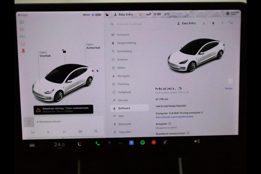 Tesla Model 3 RWD PLUS 238PK ACCUTEST 85 % !! WLTP 358KM BLACKLINE .BIJNA 2020.PANODAK SLECHTS 97.000 KM !! GARANTIE TOT 2 JAAR!