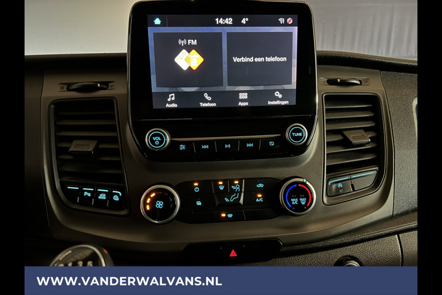 Ford Transit Custom 2.0 TDCI L2H1 Euro6 Airco | Camera | LED | Cruisecontrol | Android Auto | parkeersensoren, verwarmde voorruit, bijrijdersbank, 2800kg trekvermogen