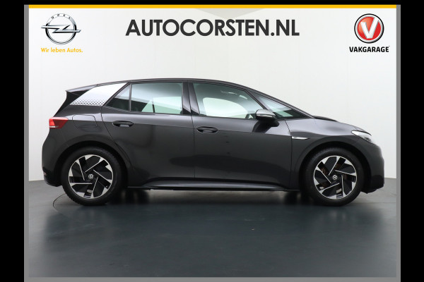 Volkswagen ID.3 First 58kWh Trekhaak Adaptive CruiseC Navi Ecc Keyless Apple Carplay Android 18" Stoel-Stuurverwarming Verkeersbord detectie Dab Led Bluetooth LmvRegen-Lichtsensor Wifi Rijstrooksensor met correctie Accu garantie 160.000 / 27-10-2028