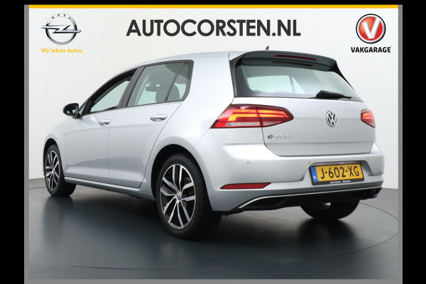 Volkswagen e-Golf AUT Adaptieve Cruise Warmtepomp App-Connect Apple Carplay Android Auto Climatronic Stoel+Ruitverwarming DAB+ Led Winterpakket  Licht/Regensensor Pdc App-Connect Lmv 17" E-DITION 136PK 290NM Koppel slechts 49.000km