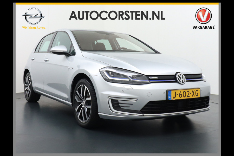 Volkswagen e-Golf AUT Adaptieve Cruise Warmtepomp App-Connect Apple Carplay Android Auto Climatronic Stoel+Ruitverwarming DAB+ Led Winterpakket  Licht/Regensensor Pdc App-Connect Lmv 17" E-DITION 136PK 290NM Koppel slechts 49.000km