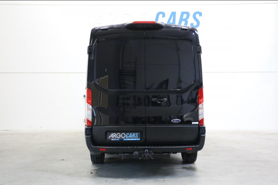 Ford Transit 2.0 TDCI AUTOMAAT ZWART L3/H2 330 CAMERA LED NAVI AIRCO CRUISE CONTROL TREKHAAK PDC CARPLAY Lease v/a 199p.m