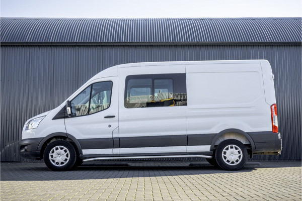 Ford Transit 2.0 TDCI L3H2 | Euro 6 | 131 PK | 6-Persoons | Topconditie | Camera | Cruise | Airco | PDC | DC