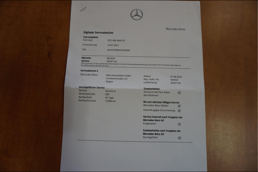 Mercedes-Benz EQC 400 4MATIC AMG Premium Plus Massage BURMESTER Pano HUD 360 Panoramadak Apple Carplay Sfeerverlichting Junge Sterne garantie 8/2029 BTW auto 80 kWh