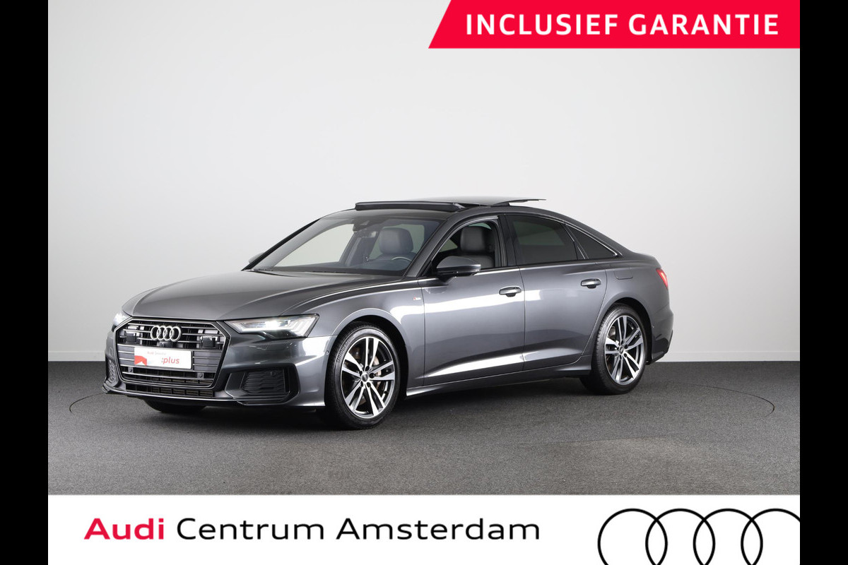 Audi A6 Limousine 50 TFSI e quattro S edition 299 pk S-tronic | Navigatie | Panoramadak | Parkeersensoren (Park assist) | Rondomzicht camera | Stoelverwarming/ventilatie | Lederen beklading | Elektr. voorstoelen met geheugen |