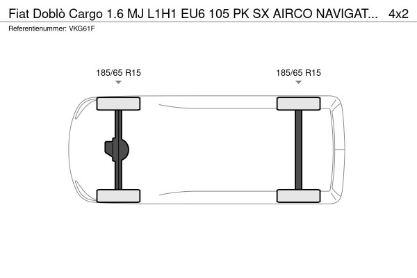 Fiat Dobló Cargo 1.6 MJ L1H1 EU6 105 PK SX AIRCO NAVIGATIE CRUISE CONTROL