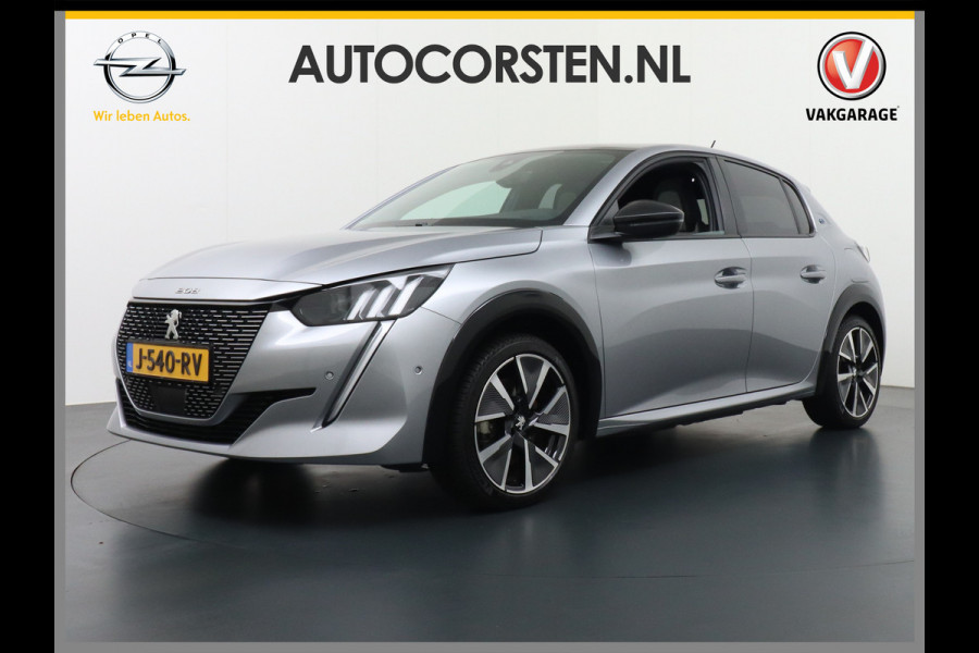 Peugeot e-208 EV GT-line 350 50kWh Panoramadak Apple Carplay Android Auto Adaptieve Cruise Stoelverwarming Camera Keyless Pdc Led DAB+ Lmv 17" Dodehoekdetectie 1/2 Leder Verkeersbord detectie 1e Eigenaar