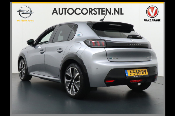 Peugeot e-208 EV GT-line 350 50kWh Panoramadak Apple Carplay Android Auto Adaptieve Cruise Stoelverwarming Camera Keyless Pdc Led DAB+ Lmv 17" Dodehoekdetectie 1/2 Leder Verkeersbord detectie 1e Eigenaar