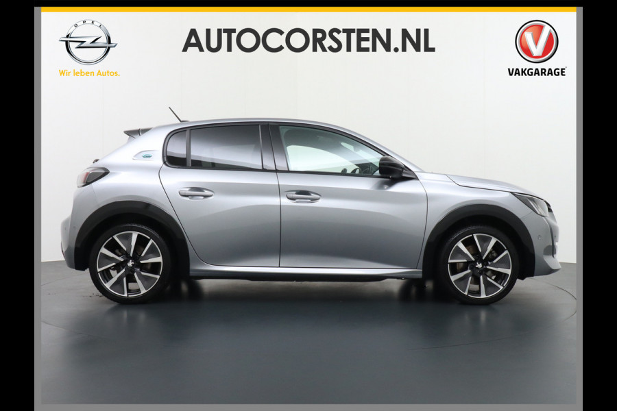 Peugeot e-208 EV GT-line 350 50kWh Panoramadak Apple Carplay Android Auto Adaptieve Cruise Stoelverwarming Camera Keyless Pdc Led DAB+ Lmv 17" Dodehoekdetectie 1/2 Leder Verkeersbord detectie 1e Eigenaar