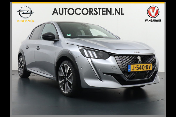 Peugeot e-208 EV GT-line 350 50kWh Panoramadak Apple Carplay Android Auto Adaptieve Cruise Stoelverwarming Camera Keyless Pdc Led DAB+ Lmv 17" Dodehoekdetectie 1/2 Leder Verkeersbord detectie 1e Eigenaar