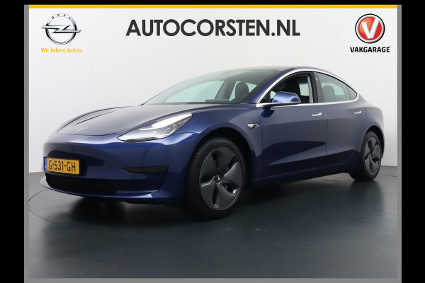 Tesla Model 3 SR+ 60kWh 325PK FSD-Voorbereid AutoPilot Lmv 18" Leder Pano.Dak Adaptive-Cruise Camera's Elektr.-Stuur+Stoelen+Spiegels+Geheugen Navigatiesysteem full map LED-a+v Comfortstoelen ACC DAB Voorverwarmen interieur via App Keyless via Telefoonsleutel One-Pedal-Drive Orig. nlse auto tot 11kw laden thuis ! Garantie Accu tot 23-09-2027/Max 160.000km 1.584kg licht!