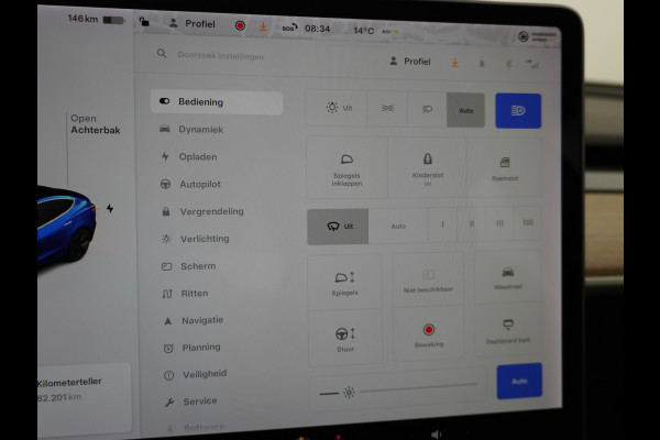 Tesla Model 3 SR+60kWh 325PK FSD-Voorbereid AutoPilot Lmv 18" Leder Pano.Dak Adaptive-Cruise Camera's Elektr.-Stuur+Stoelen+Spiegels+Geheugen+ Ecc Navigatiesysteem full map LED-a+v Comfortstoelen ACC DAB Voorverwarmen interieur via App Keyless via Telefoonsleutel One-Pedal-Drive Orig. nlse auto tot 11kw laden thuis ! Garantie Accu tot 23-09-2027/Max 160.000km 1.584kg licht!
