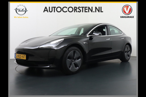 Tesla Model 3 SR+60kWh 325PK 18" AutoPilot 2.5 Leder PanoDak Adaptive Cruise Camera's Elektr.-Stuur+Stoelen+Spiegels+Geheugen+Easy-Entry+Verwa Ecc Navigatiesysteem LED-a+v Comfortstoelen ACC DAB Voorverwarmen interieur via App Keyless via Telefoonsleutel One-Pedal-Drive Orig. nlse auto tot 11kw laden thuis ! Garantie Accu en motor tot  05-11-2027 max 160.000km