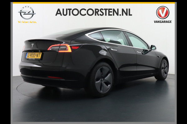 Tesla Model 3 SR+60kWh 325PK 18" AutoPilot 2.5 Leder PanoDak Adaptive Cruise Camera's Elektr.-Stuur+Stoelen+Spiegels+Geheugen+Easy-Entry+Verwa Ecc Navigatiesysteem LED-a+v Comfortstoelen ACC DAB Voorverwarmen interieur via App Keyless via Telefoonsleutel One-Pedal-Drive Orig. nlse auto tot 11kw laden thuis ! Garantie Accu en motor tot  05-11-2027 max 160.000km