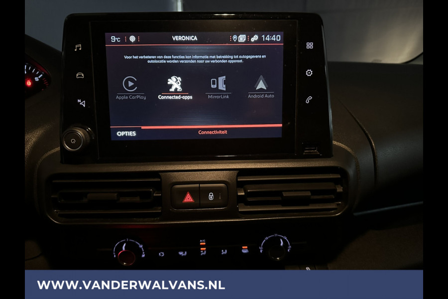 Peugeot Partner 1.6 BlueHDI L1H1 Euro6 Airco | 3-Zits | Navigatie | Apple Carplay | Trekhaak | Cruisecontrol Android Auto, Parkeersensoren, Bijrijdersbank