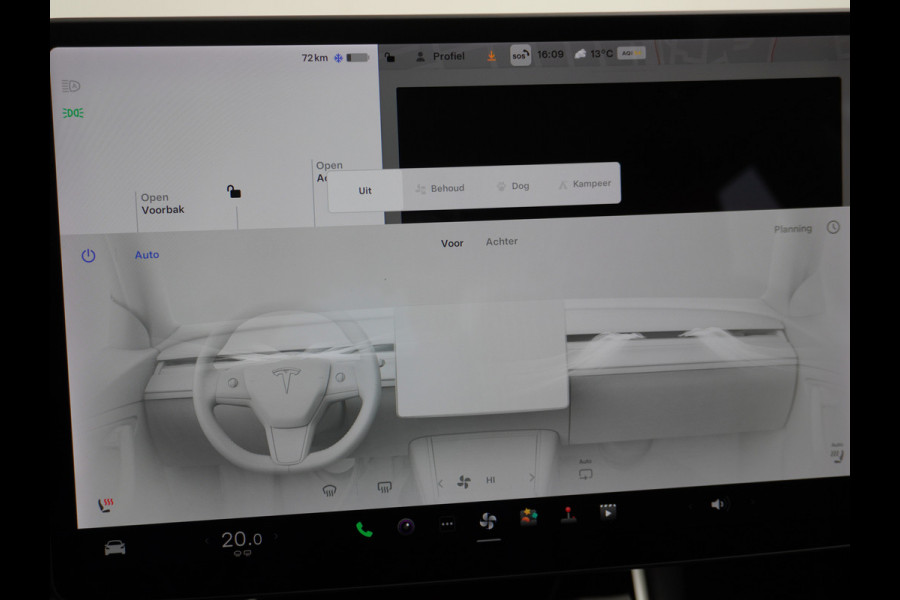 Tesla Model 3 SR+ 60kWh 325PK 18" AutoPilot Leder PanoDak Adaptive cruise Camera's Elektr.-Stuur+Stoelen+Spiegels+Geheugen+Easy-Entry+Verwarmd Navigatiesysteem full map LED-a+v Comfortstoelen ACC Dual-ECC DAB Voorverwarmen interieur via App Keyless via Telefoonsleutel One-Pedal-Drive Origineel Nederlandse auto Fase 3 laden! Garantie Accu tot 16-12-2027/Max 160.000km 1.584kg licht!