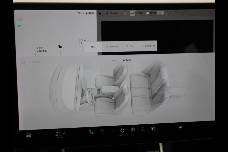 Tesla Model 3 SR+ 60kWh 325PK 18" AutoPilot Leder PanoDak Adaptive cruise Camera's Elektr.-Stuur+Stoelen+Spiegels+Geheugen+Easy-Entry+Verwarmd Navigatiesysteem full map LED-a+v Comfortstoelen ACC Dual-ECC DAB Voorverwarmen interieur via App Keyless via Telefoonsleutel One-Pedal-Drive Origineel Nederlandse auto Fase 3 laden! Garantie Accu tot 16-12-2027/Max 160.000km 1.584kg licht!