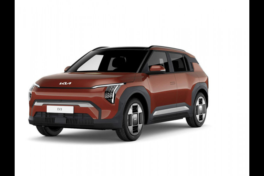 Kia EV3 Plus Advanced 81.4 kWh | Levering Juni | 600km Rijbereik | Navi | 19" | Adapt. Cruise | Clima | Schuif/Kanteldak | Stoel&Stuurverw. | Priv Glass | BSM | Harman Kardon | Private Lease € 616,- Actie !