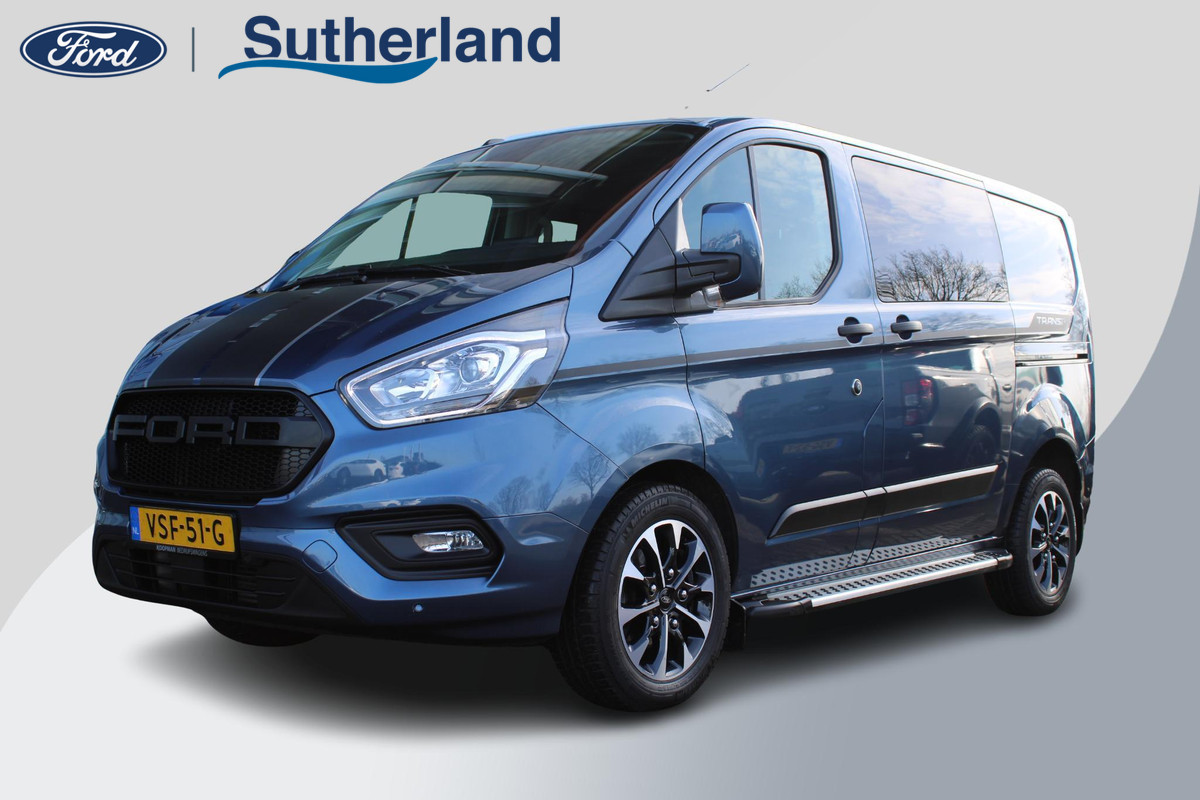 Ford Transit Custom Sport | Automaat 130pk | Dubbele Cabine | Dubbele Schuifdeur | Stoelverwarming | Navigatie | Raptor Grille