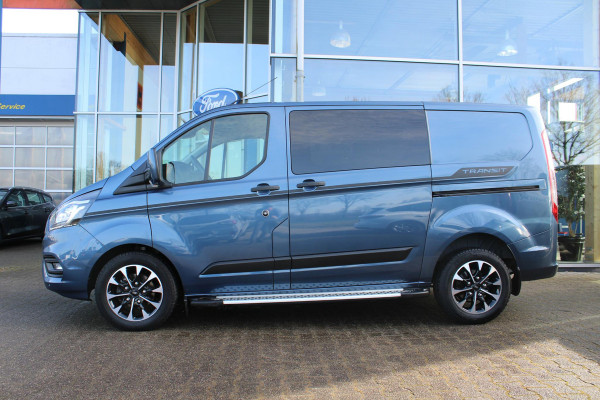 Ford Transit Custom Sport | Automaat 130pk | Dubbele Cabine | Dubbele Schuifdeur | Stoelverwarming | Navigatie | Raptor Grille