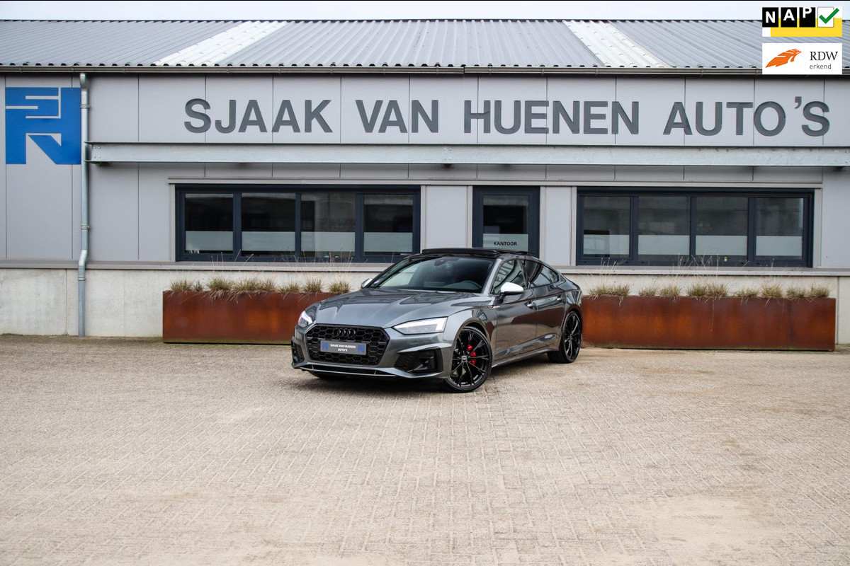 Audi A5 Sportback 40 2.0 TFSI S Edition Facelift 204pk S-Tronic! 1e|NL|DLR|Panoramadak|Virtual Cockpit|Leder|Matrix|CarPlay|Black