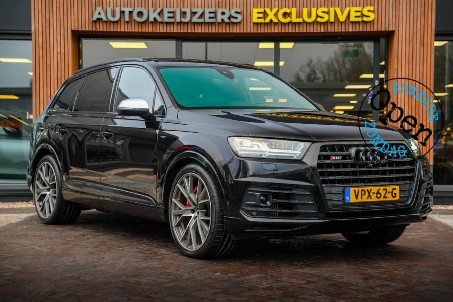 Audi Q7 4.0 TDI SQ7 quattro Panoramadak Carbon 360Cam Matrix LED BOSE Trekhaak Grijs kenteken 22''LM