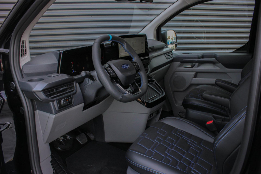 Ford Transit Custom 320 2.0 TDCI L2H1 MS- RT DC AWD DUBBEL CABINE BPM VRIJ / KUIPSTOELEN / DIRECT RIJDEN / NAVIGATIE / FULL BLACK