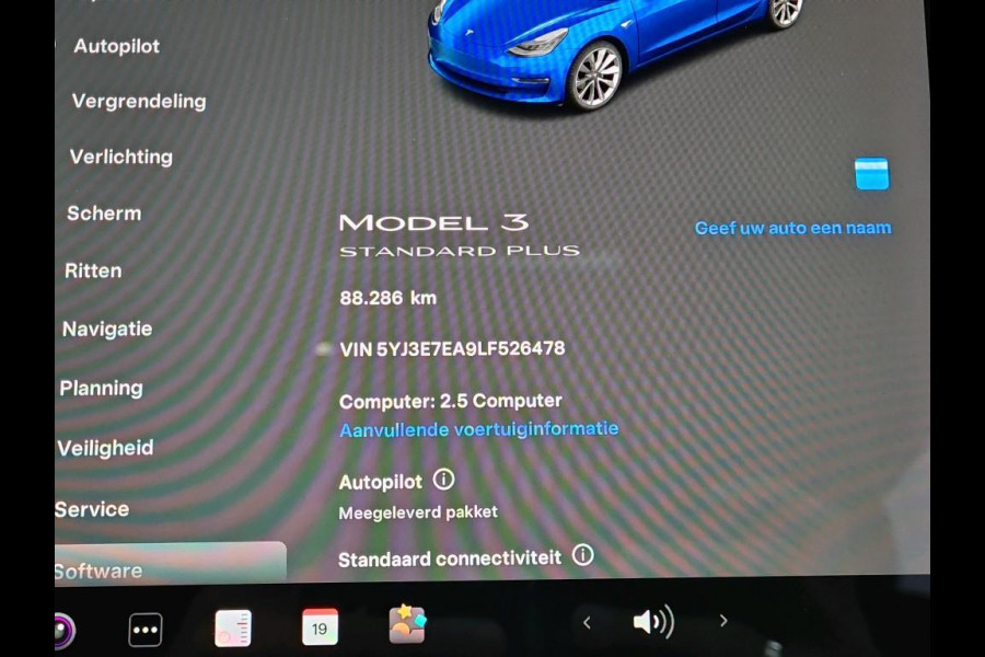 Tesla Model 3 Standard RWD Plus 60 kWh 86% SOH AutoPilot 19 '' Velgen