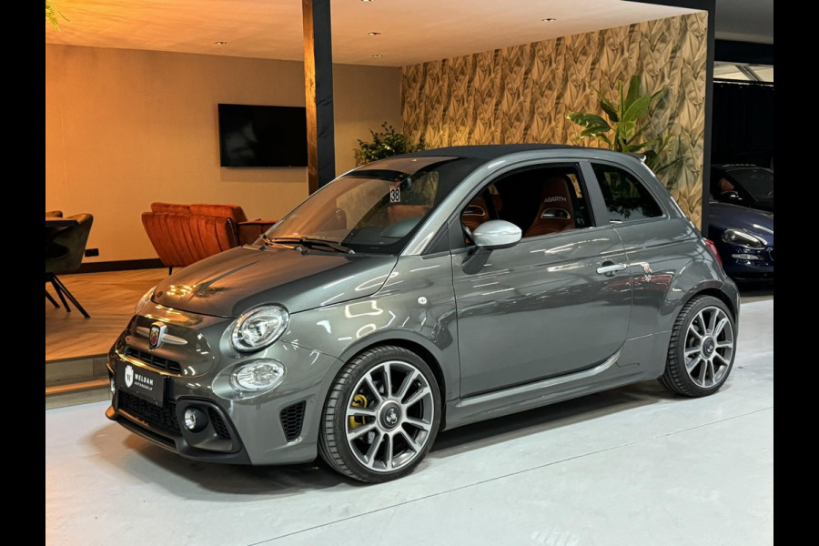 Fiat 500 1.4 T-Jet Abarth Turismo Cabriolet Garantie Sportuitlaat Carplay DigitaleDash Navi Schakelflippers Leder Spoiler Rijklaar