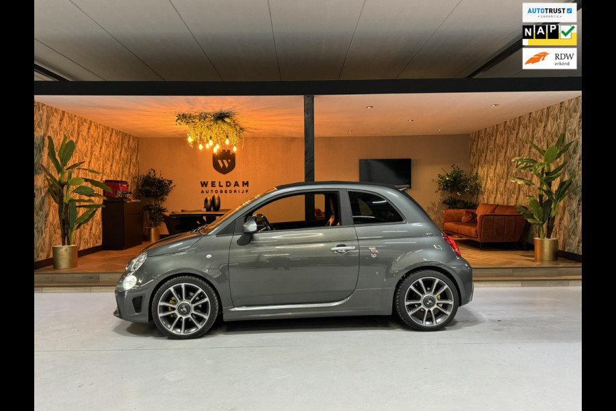 Fiat 500 1.4 T-Jet Abarth Turismo Cabriolet Garantie Sportuitlaat Carplay DigitaleDash Navi Schakelflippers Leder Spoiler Rijklaar