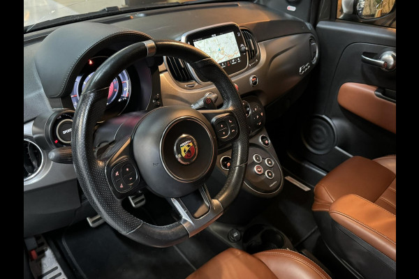 Fiat 500 1.4 T-Jet Abarth Turismo Cabriolet Garantie Sportuitlaat Carplay DigitaleDash Navi Schakelflippers Leder Spoiler Rijklaar