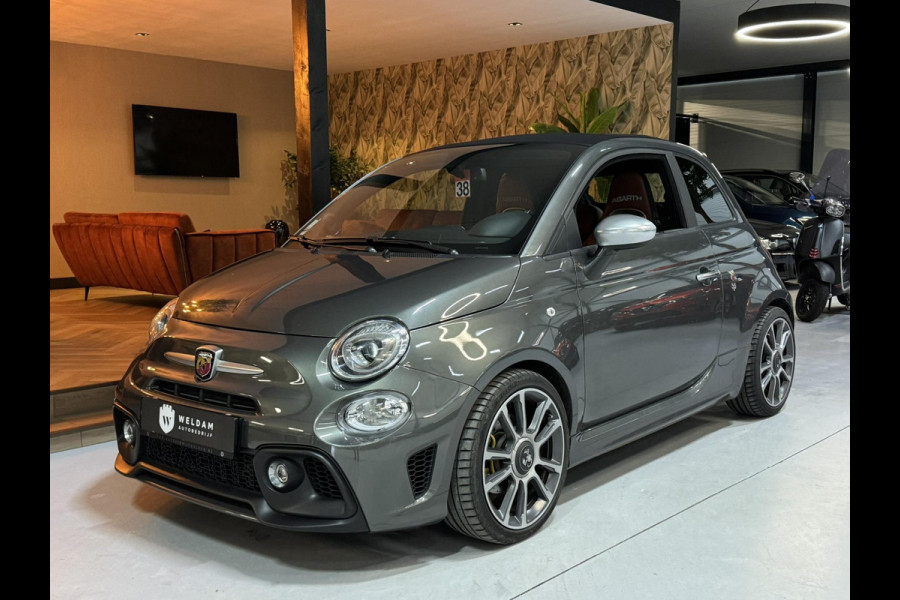 Fiat 500 1.4 T-Jet Abarth Turismo Cabriolet Garantie Sportuitlaat Carplay DigitaleDash Navi Schakelflippers Leder Spoiler Rijklaar