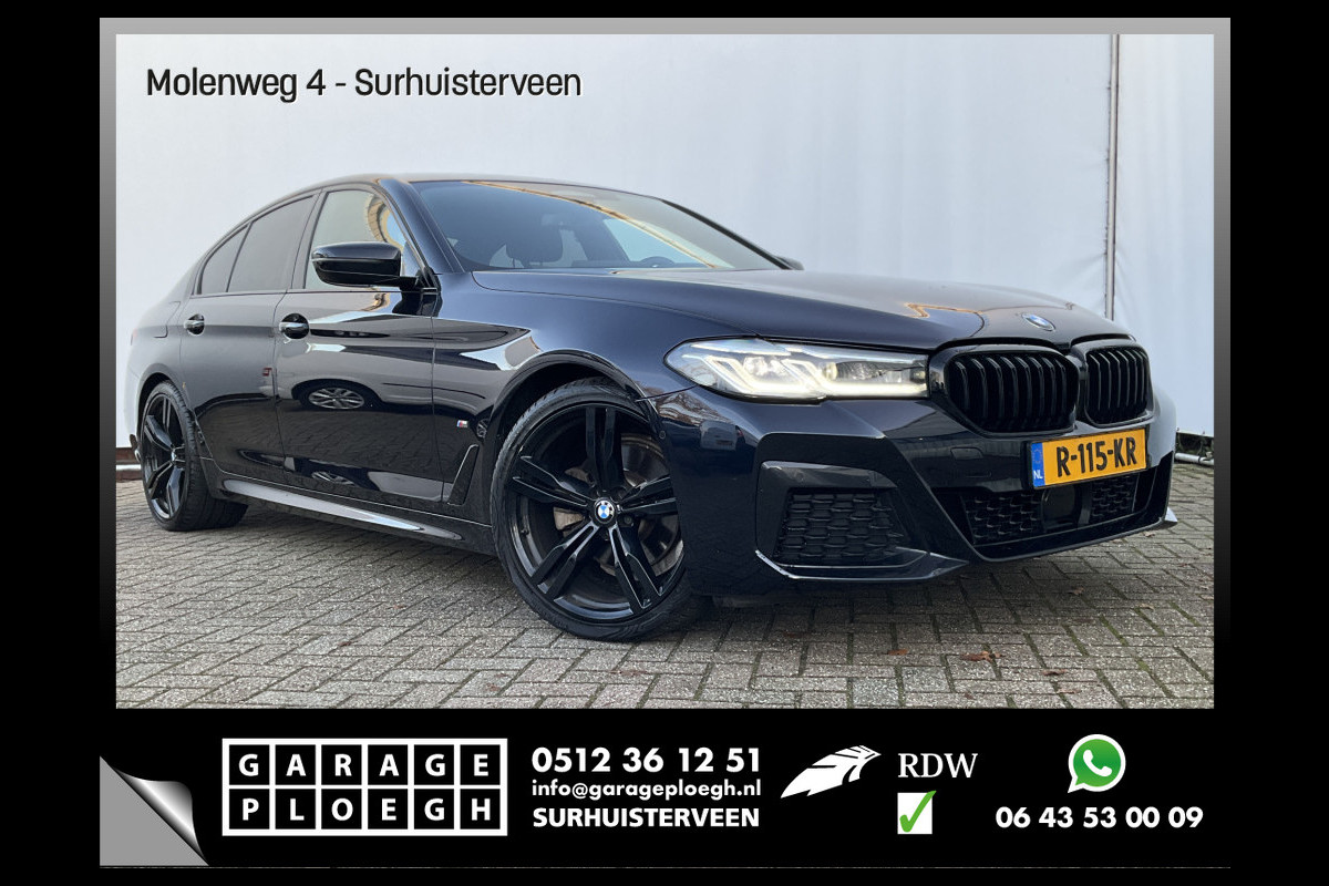 BMW 5 Serie 520i High Executive M-Sport Aut. Adap.Cruise Elek.Klep Stoel/Stuurverw. UITSTRALING!